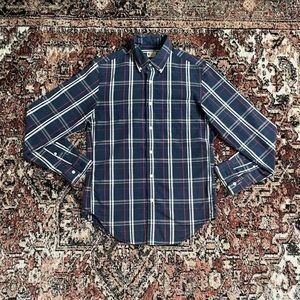 J.Crew - Navy Checkered Button Up